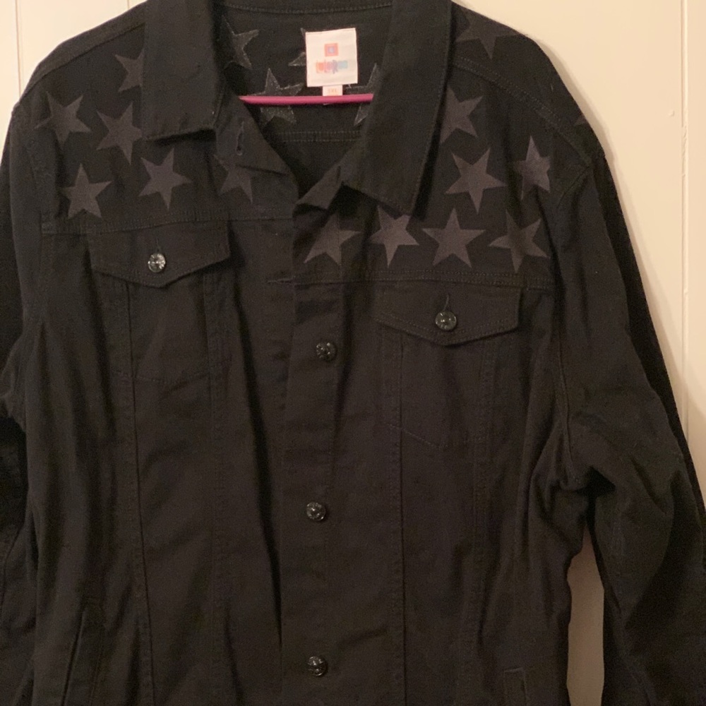 Lularoe Long Jean Jacket 3xl - Picture 2 of 4